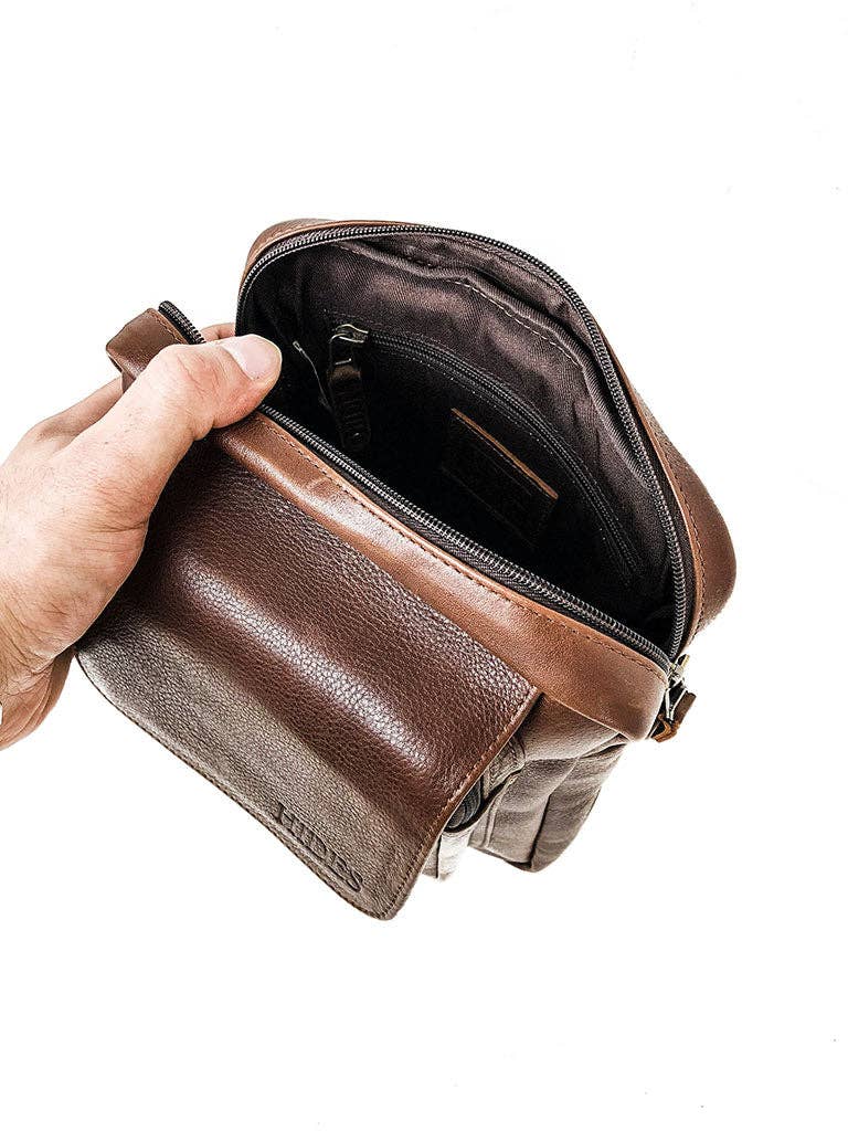 Travel Leather Satchel - Brown
