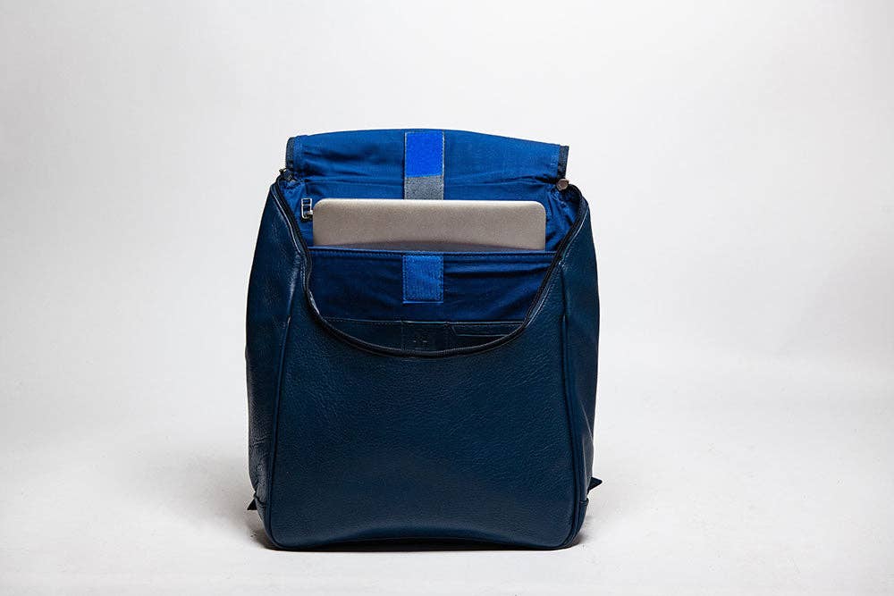 Student Leather Backpack: Saddle
