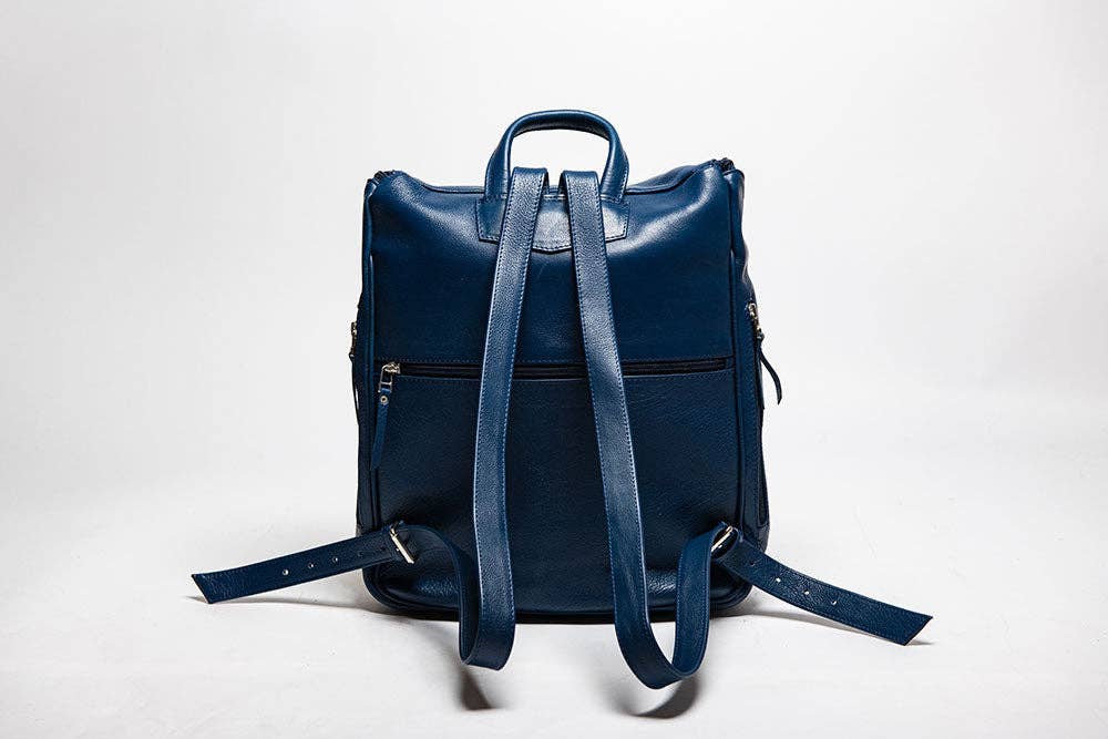 Student Leather Backpack: Saddle