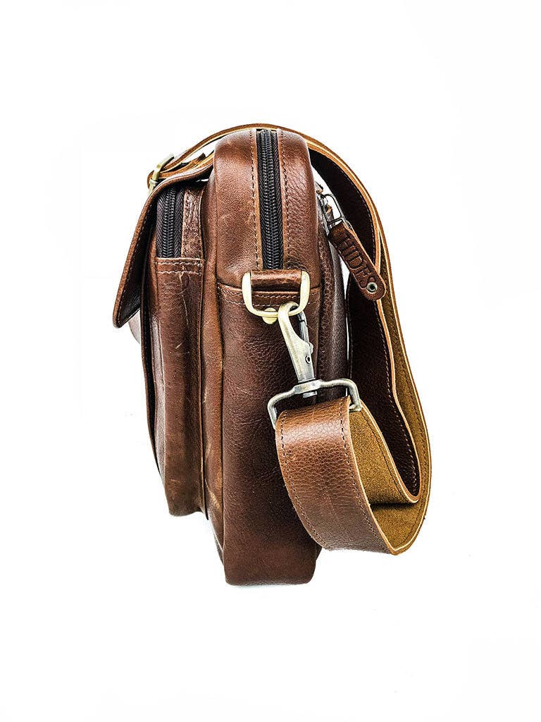 Travel Leather Satchel - Brown