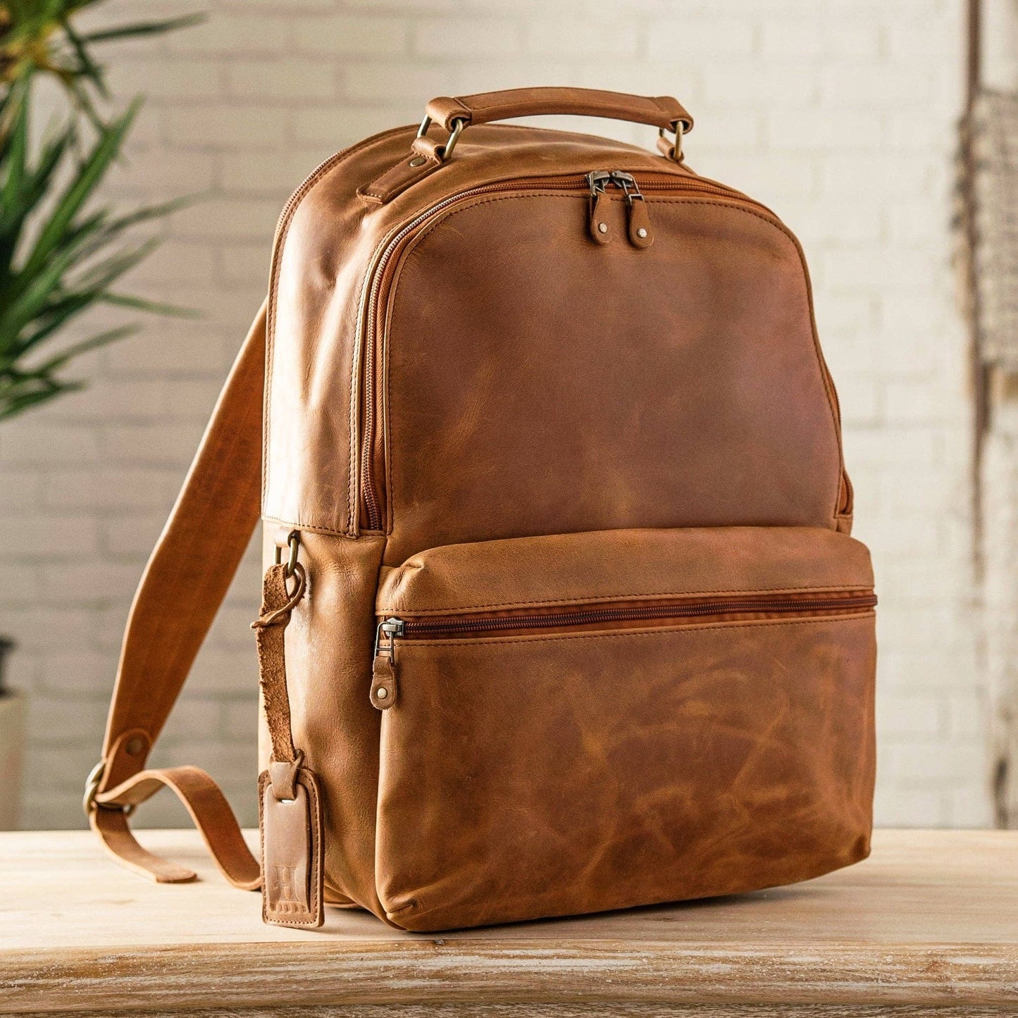Leather Backpack Rucksack