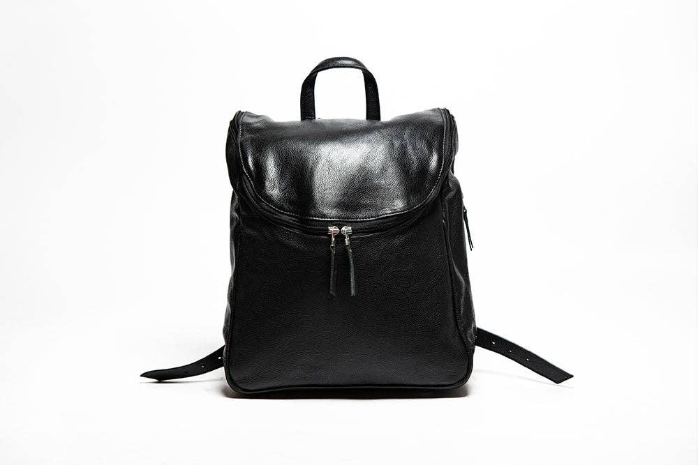 Student Leather Backpack: Saddle